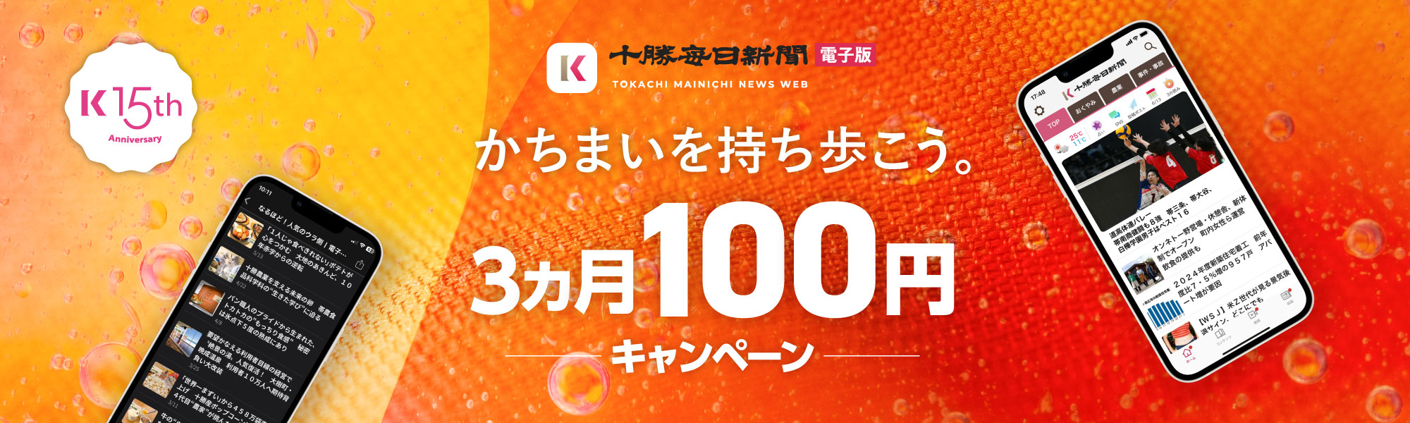 かちまいを持ち歩こう。3ヶ月100円キャンペーン